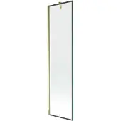 Mexen Next Badewannenfaltwand 1-flügelig 50 x 150 cm, schwarzer Rahmen, gold - 895-050-000-00-70-50