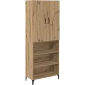 Syfax Highboard Artisan-Eiche 69,5 x 34 x 180 cm Holzwerkstoff
