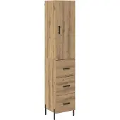 Syfax Highboard Artisan-Eiche 34,5 x 34 x 180 cm Holzwerkstoff