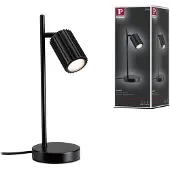 Paulmann Tischlampe Lirena, schwarz matt, Höhe 35 cm, Metall
