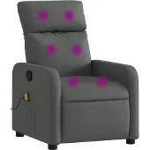 Syfax Massage-Relaxsessel, Stoff, Dunkelgrau