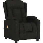 Syfax Massagesessel Schwarz Stoff