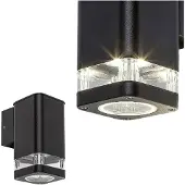 Rabalux 7955 Außenwandleuchte Sintra, GU10, Aluminium, schwarz, Modern, IP44, 15,5cm