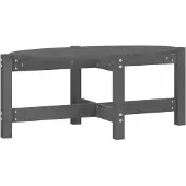 Syfax Couchtisch Grau 87x48x35 cm Massivholz Kiefer