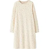 Name It Kids Shorty "NKFNIGHTGOWN FLOWER NOOS", Jungen, Gr. 86/92, beige (turtledove), Jersey, Obermaterial: 95% Baumwolle, 5% Elasthan, bedruckt, regular fit knielang, Rundhals, Homewear-Sets Shorty
