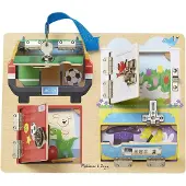 Melissa & Doug Holz-aktivitätstafel Mit Schloss Und Riegel (806100) Spielzeug