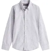 Tommy Hilfiger Langarmhemd Button-Down-Kragen, elastische Baumwoll-Qualität, Kinder bis 16 Jahre