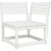 Syfax Garten-Ecksofa Weiß 73x73x78 cm Massivholz Kiefer