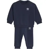 Adidas Trainingsanzug ORIGINALS "CREW JOG SET", Kinder, Gr. 86, blau (legink), Obermaterial: 70% Baumwolle, 30% Polyester, Sportanzüge Trainingsanzug, für Babys, 2-teilig, aus Baumwolle und Polyester
