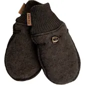 Mikk-Line Fäustlinge Merinowolle, Dark Brown Melange, 62-68