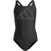 Adidas Badeanzug PERFORMANCE "PERFORMANCE BIG BARS KIDS", Jungen, Gr. 104, N-Gr, schwarz-weiß (schwarz, weiß), Obermaterial: 78% Polyamid, 22% Elasthan, Badeanzüge Badeanzug