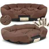AIO Factory Hundebett 75x50 cm personalisiert wasserdicht braun