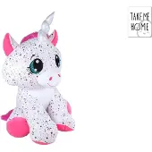 4sleep Nimm mich mit nach Hause Einhorn weiß rosa Kuscheltier – 70 cm