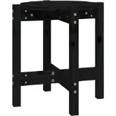 Syfax Couchtisch Schwarz Ø 42,5x45 cm Massivholz Kiefer
