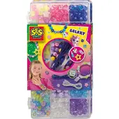 SES Creative Galaxy-Schmuckperlen-Set, Perlenset für Kinder, 3 Jahr(e), Mehrfarbig