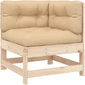Syfax Ecksofa mit Kissen Massivholz Kiefer