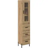 Syfax Highboard Artisan-Eiche 34,5 x 34 x 180 cm Holzwerkstoff