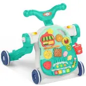 Huanger 4in1 Interactive Walker/Bounce/Fahrzeug/Tisch Obst Türkis
