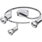 Rabalux 6048 Deckenstrahler 3 Spots Norton, GU10, silber, rund, Standard, ø250mm
