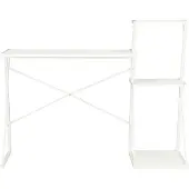 Syfax Schreibtisch mit Regal Weiß 116×50×93 cm