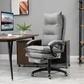 Sweiko Massage-Bürostuhl, Schreibtischsessel mit Massagefunktion, höhenverstellbarer, ergonomischer Drehstuhl, Nylon, Grau