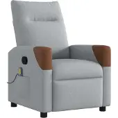 Syfax Massagesessel Hellgrau Stoff