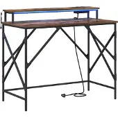 Syfax Schreibtisch Räuchereiche 100 x 50 x 86,5 cm Holzwerkstoff
