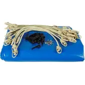 Ubbink Winter- und Sicherheitsabdeckung für Holzpool, , Rechteckig 350x650, Blau, 550gr