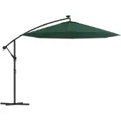 Syfax Sonnenschirm Ampelschirm mit LED-Beleuchtung 300 cm Metallmast