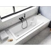 Markenlos Badewanne Rechteck Wanne Acrylwanne 170x70 Modern Slim ohne Gehäuse