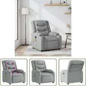 The Living Store Massagesessel Hellgrau Stoff