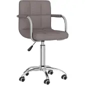 Syfax Taupe Stoff Bürostuhl, drehbar, höhenverstellbar, mit Rollen, 50x47x74,5-86 cm