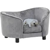Syfax Hundesofa Grau 69x49x40 cm Plüsch