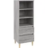 Syfax Highboard Grau Sonoma 40x36x110 cm Holzwerkstoff