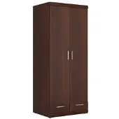 Wójcik Kleiderschrank Imperial 80x61x195 cm 2 Türen 2 Schubladen Schlafzimmer Nussbaum