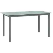 Syfax Gartentisch Hellgrau 150x90x74 cm Aluminium und Glas