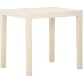 Syfax Gartentisch Weiß 79x65x72 cm Kunststoff