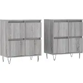 Syfax Sideboards 2 Stk. Grau Sonoma Holzwerkstoff
