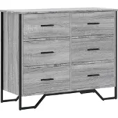 Syfax Kommode Grau Sonoma 91x35,5x74,5 cm Holzwerkstoff