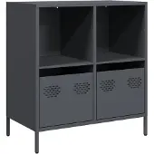 Syfax Sideboard Anthrazit 68x39x73,5 cm Kaltgewalzter Stahl