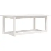 Syfax Couchtisch Weiß 110x55x45 cm Massivholz Kiefer
