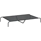 Syfax Erhöhtes Hundebett, atmungsaktiv & feuchtigkeitsresistent, Textilene & pulverbeschichteter Stahlrahmen, 150x90x20 cm, bis 68 kg, Schwarz