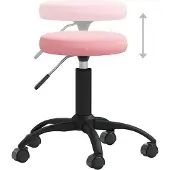 Syfax Bürostuhl Drehbar Rosa Samt