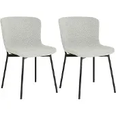 HowHomely Stühle 2er Set Esszimmerstühle beige Küchenstühle Deko