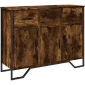Syfax Sideboard Räuchereiche 97x32,5x74,5 cm Holzwerkstoff
