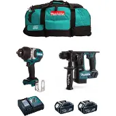 Makita Kit MK215 (DTW1002 + DHR171 + 2 x 5,0 Ah + DC18RC + LXT600)