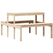 Syfax Picknicktisch 110x134x75 cm Massivholz Kiefer