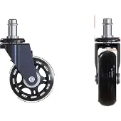 OEM Bürostuhlrollen, universelle Passform, weiche Rolloberfläche, 3 Zoll-a, Stammdurchmesser 11mm
