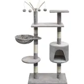 The Living Store Katzen-Kratzbaum 125 cm Grau