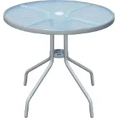 Syfax Gartentisch 80 x 71 cm Stahl Rund Grau